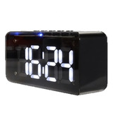 Bocina Alarma Conexión Bluetooth Reloj Digital Aek Cyber Color Negro