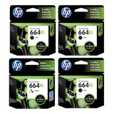 3 Cartuchos Hp 664xl Preto 1 Color Originais Genuíno Lacrado