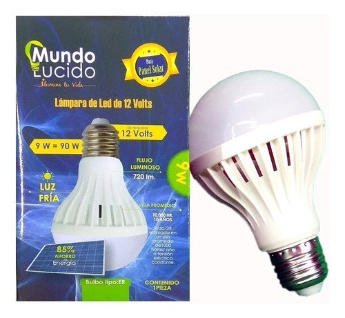 30 Pz Foco Led A 12v 9w Instalaciones Solares E26 E27 Sl9p