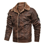 Chaqueta D Cuero De La Fuerza Aérea De Ante Vintage Hombre P