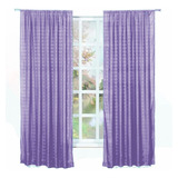 Juego Cortinas Soft Lila 2 Panel 1.30 X 2.20 Satinadas