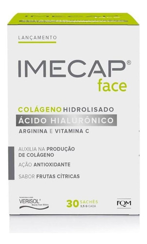 Suplemento Em Pó Imecap  Colágeno Hidrolizado Colágeno Colágeno Hidrolizado Sabor  Frutas Cítricas Em Sachê 30 Un