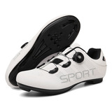 Zapatillas De Ciclismo Road Lock, Planas De Goma, Con Hebill