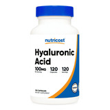 Nutricost - Ácido Hialurônico 100 Mg 120 Cápsulas De Sabor Neutro Americano