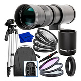 Kit Lente Telefoto Manual 420-800mm Ultimaxx Para Canon Eos