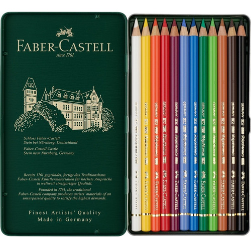 12 Colores Polychromos Profesionales Premium Faber Castell