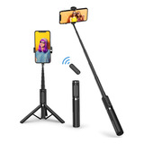 Palo De Selfie Con Tripode 3 En 1 Atumtek Negro , Bluetooth