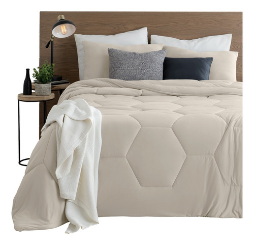 Edredón Ligero Flexirest Individual + Funda De Almohada, Duvet Jersey Ultrafresco Rester  Khaki