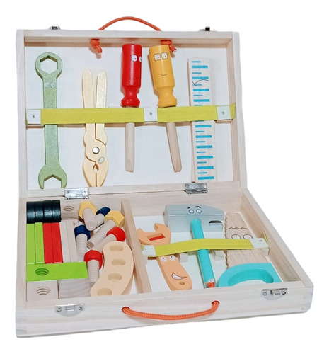 Juguete Montessori Set De Herramientas En Madera