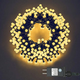 Luces De Navidad Y Decorativas Lacasi Onevef Anl01 22m De Largo 110v - Amarillo Con Cable Negro