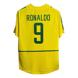Camiseta Ronaldo Nazario Brasil 2002 Mundial Retro Clasica 
