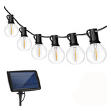 Cadena Solar Lamp String G40 Para Bodas, Fiestas Y Exteriore