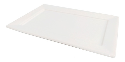 12 Fuentes Plana Bandeja Porcelana Blanca Oxford 30x20 Bz3