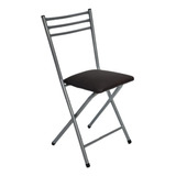 Silla Plegable De Hierro Tapizada Ecocuero Camping, Hogar C 