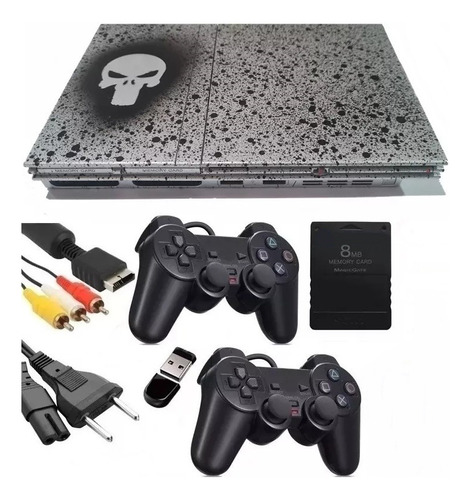 Playstation 2 Original - Punisher Silver - 2 Controles - 12 Meses De Garantia - Vários Jogos Opl
