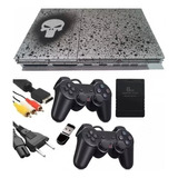 Playstation 2 Original - Punisher Silver - 2 Controles - 12 Meses De Garantia - Vários Jogos Opl