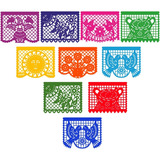 Papel Picado 10 Tiras De Plastico Toda Ocasion Primavera 