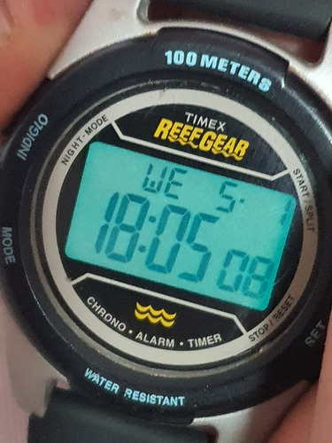 Reloj Deportivo Timex Reef Gear, Crono Alarmas,timer,indiglo