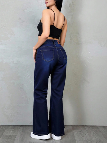Jeans Pierna Ancha Estilo Wide Leg Corte Recto H2cza12 05 | Meses sin interés