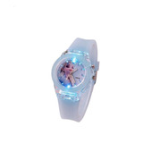 Reloj Para Niñas Diseño Frozen Elsa Con Juego De Luz