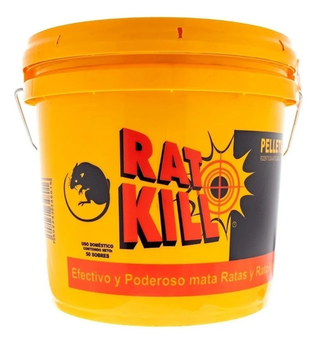 Veneno Para Ratas Granulado Cubeta 50 Sobres De 20gr Ratkill