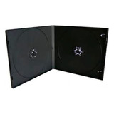 Caja Para Dvd Cd Slim 7mm Doble X10 Unidades Negro Pcreg