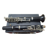 Clarinete Madeira Sib 17 Ch Sapatilhas Novas + Estojo Novo