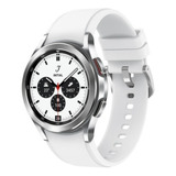 Samsung Galaxy Watch4 Classic (bluetooth) 1.2  Caixa 42mm De  Aço Inoxidável  Silver, Pulseira  Silver E O Arco  Black De  Aço Inox Sm-r880