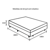 Jogo De Lençol Cama Box Casal 3 Peças 400 Fios Micropercal Cor Branco Desenho Do Tecido Liso