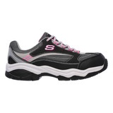 Zapato De Seguridad Skechers Biscoe Rosado Zapatilla Mujer 