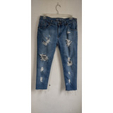Pantalón Jeans Dama 14 C&a Urban Desgarrado Frontal