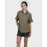 Camisa Lino Ginka Mujer Lightgreen Gnomo