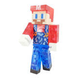 Figura Juguete Muñeco Minecraft Super Mario Bros 12 Cm Luz