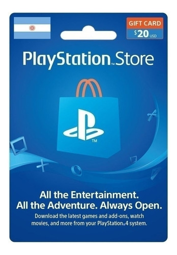 Tarjeta Psn Gift Card $20 Usd Digital Argentina 