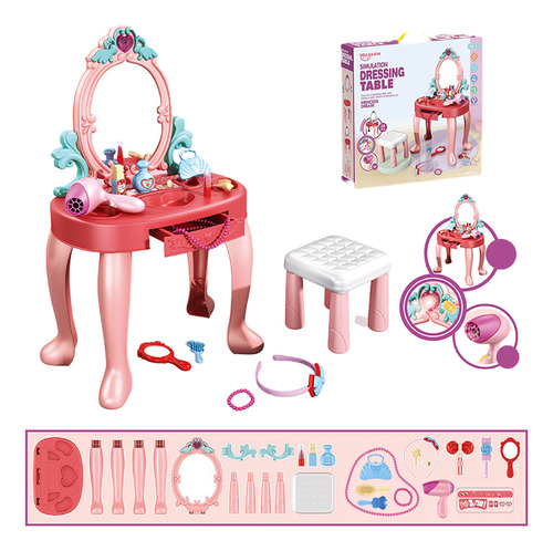 Set De Tocador Infantil Para Niña Con Luz Y Sonido