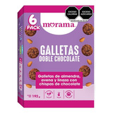 Galletas Morama Doble Chocolate Almendra Avena Y Linaza 6 Pz