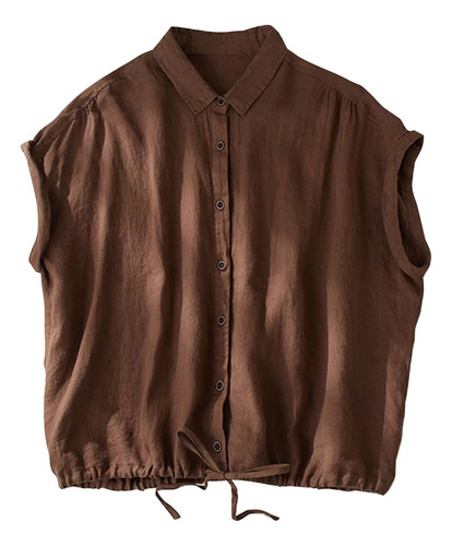 Chaleco Vaquero De Lino Para Mujer En Forma De X Trend Casua