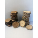 Pack 12 Rodajas Madera Tronco 10 A 12 Cm. 