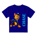 Camiseta Patrulha Canina Chase Roupa Infantil Do 1 Ao 8