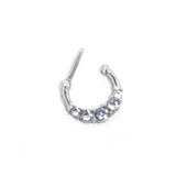 Septum Clicker 100% Acero Quirúrgico Strass Piercing Wizard