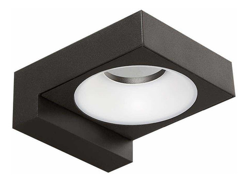 Aplique De Muro Led Integrado Negro 8w Luz Cálida