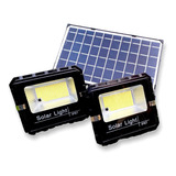 2 Lampara Foco Solar  100w + Panel Solar Control Remoto