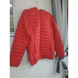 Campera Puff Indian S Rojo Tomate. Water Repelen.preciosa!