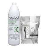 Oxidante 30 Vol Y Polvo Decolorante Blanco Combo X2 Novalook