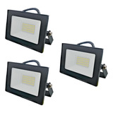 Reflector Proyector Led 30w Alta Potencia Luz Fría | Pack X3