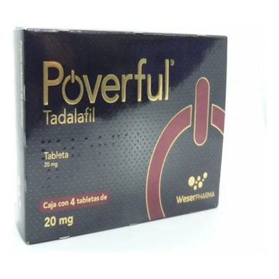Poverful Tableta 20 Mg, 4 Tabletas | Envío gratis
