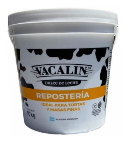 Dulce De Leche Vacalin Repostero X10kg (envase Plástico)
