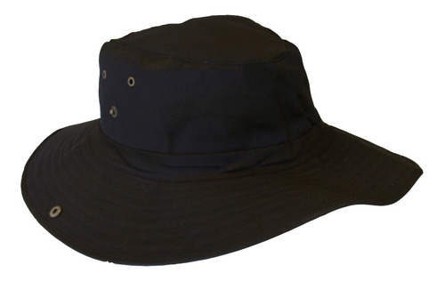 Sombrero Gorro De Ala -color Negro - Tipo Australiano 
