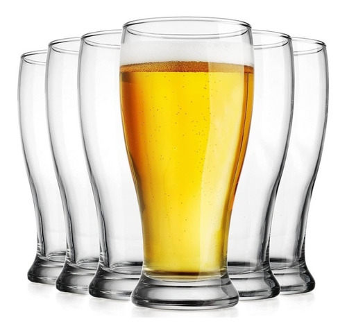 Vasos De Vidrio Cerveceros 355ml (set De 6)