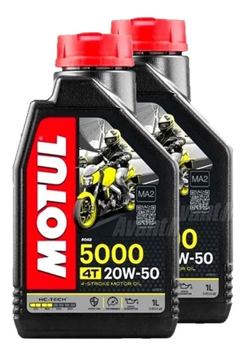 Aceite Moto Motul 5000 Hc-tech 4t X 2lts 20w50 Avant